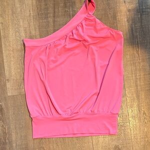 United Colors Of Benetton Pink One-Shoulder Tank Top